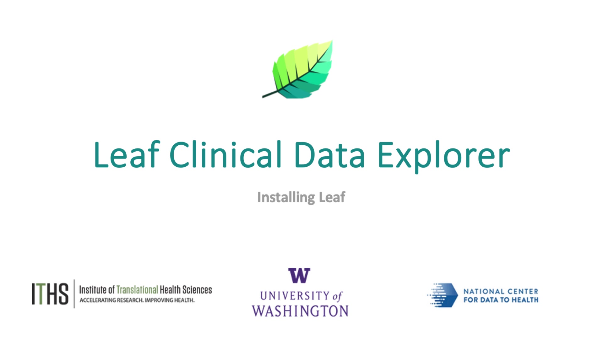 Leaf Clinical Data Explorer - Installing Leaf